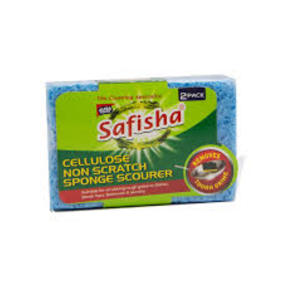 SAFISHA CELLULOSE NON SCRATCH SPONGE 2'S